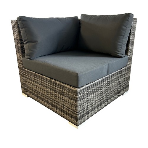 Grey rattan furniture sofa set - grey,