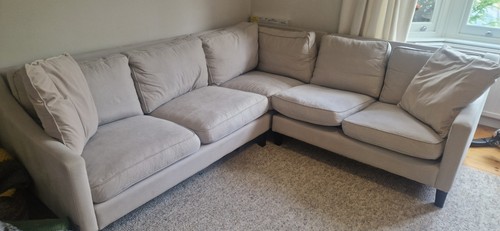 Grey fabric shaped - grey, corner