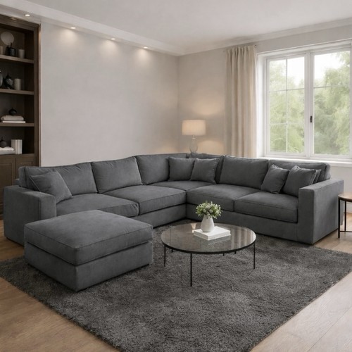 Luxury ruby corner sofa - ruby,
