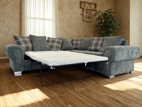 Grey corner sofa - grey, with