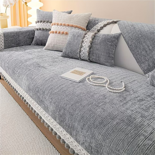 Chenille sofa cover non slip - chenille,
