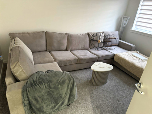 Grey shape corner sofa - grey, set