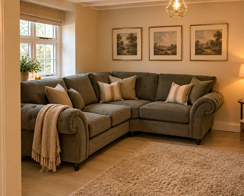 Large grey chesterfield - grey,