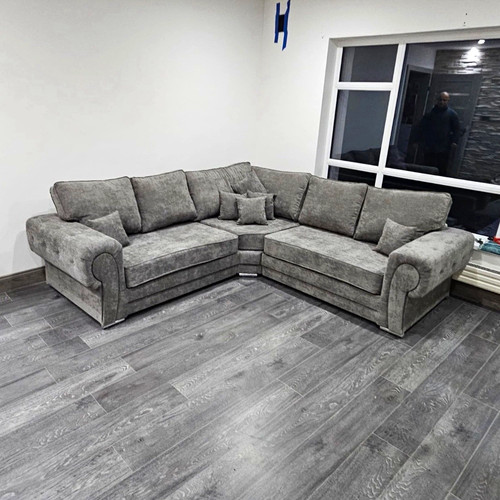 Rahman sofas grey chenille - sofas,