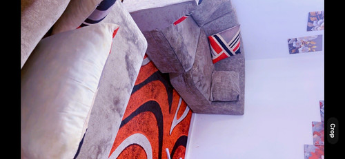 Grey fabric corner sofa with - corner,