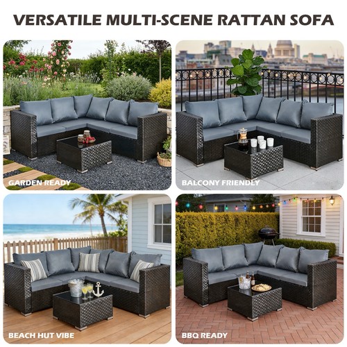 Seater rattan corner sofa - corner,