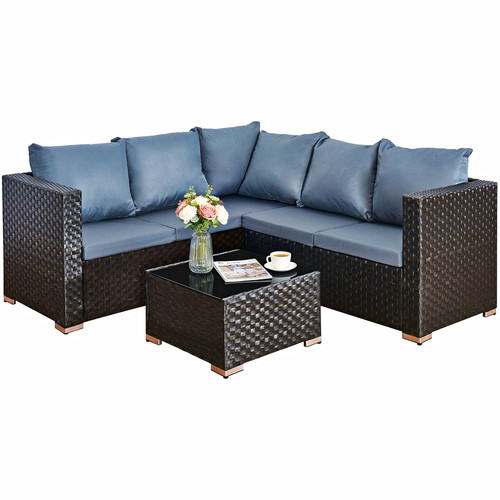 Black rattan seat shaped - 5,