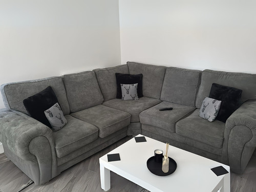 Grey corner sofa seater - sofa, 5