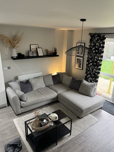 Dfs large grey corner sofa - large,