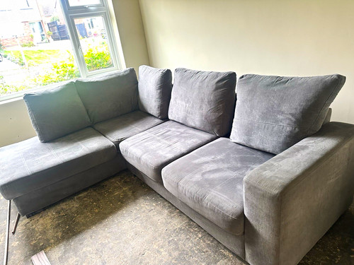 Grey fabric corner - grey,