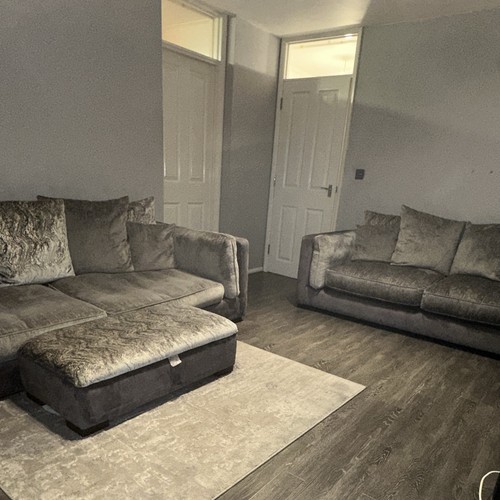 Dfs grey fabric corner - fabric, sofa
