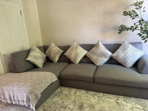 Next large grey corner sofa - next,