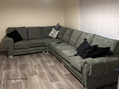 Grey corner sofa - corner, seater